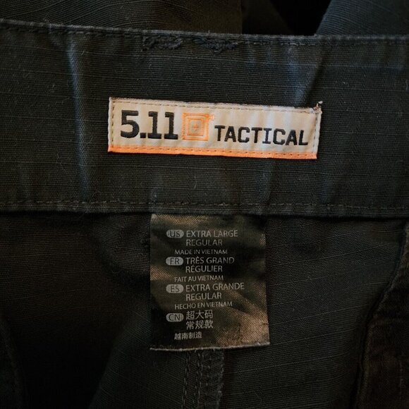 5.11 Tactical TDU Ripstop Black Pants Durable Reinforced Seat Kneepad Pants XL - Picture 7 of 12